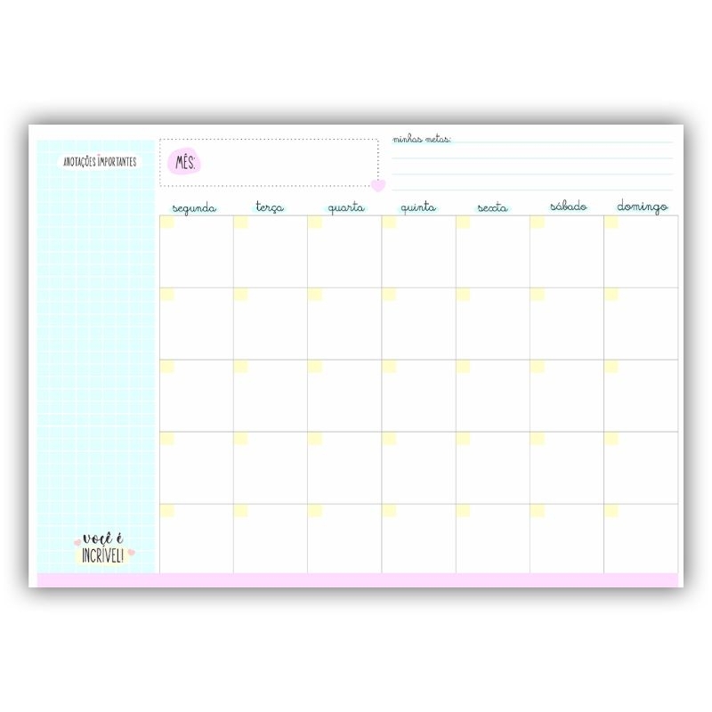 Planner mensal de mesa planer semanal e calendário de mesa