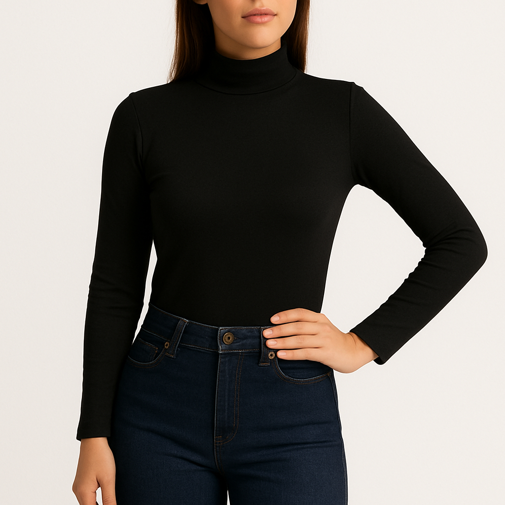 Blusa Cacharrel Térmica Feminina Manga Longa Gola Alta Peluciada Segunda Pele