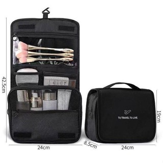 Necessaire de Viagem com Gancho para Pendurar com Gancho Grande Capacidade Bolsa Feminina Impermeável para Cosméticos em Oferta na Shopee
