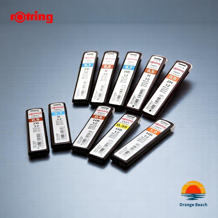 rOtring Grafite para Lapiseira 2 Tubos/Alta Qualidade/Anti-quebra/Traço Preciso