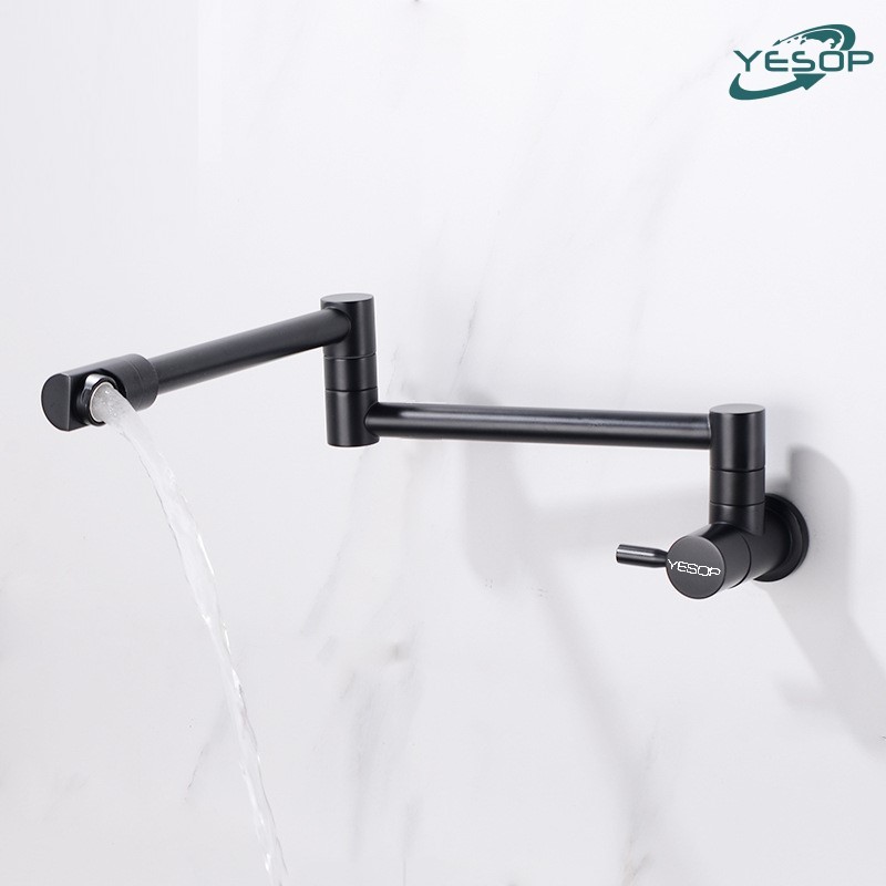 Torneira Cozinha De Parede Preta Convencionais Articulável Dobrável 40cm Yesop em Oferta na Shopee