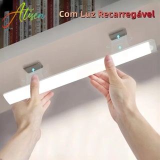 50/30/20cm Lâmpada Noturna LED Recarregável USB Sensor de Movimento para Lâmpada Armário Cozinha Guarda-Roupa em Oferta na Shopee