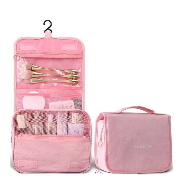 Organizador de Cosméticos com Gancho, Impermeável, Bolsa de Maquiagem com Zíper, Ideal para Viagem ou Academia em Oferta na Shopee