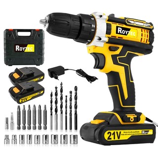 21v parafusadeira furadeira impacto elétrica Furadeira bivolt Sem Fio 2 Baterias 24 Acess…