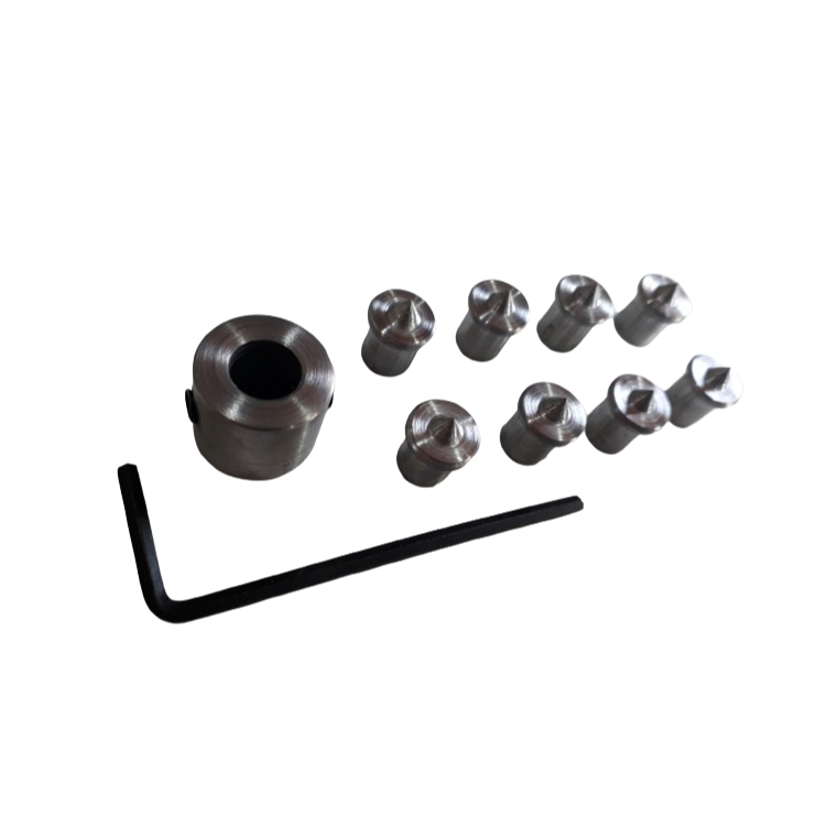 8 marcador de cavilha 8mm 12mm + 1 limitador com furo 12mm