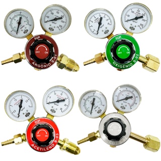 Regulador De Pressão Para Cilindro Com 2 Manômetros SQR Co2, Oxigênio, Acetileno, Argônio em Oferta na Shopee