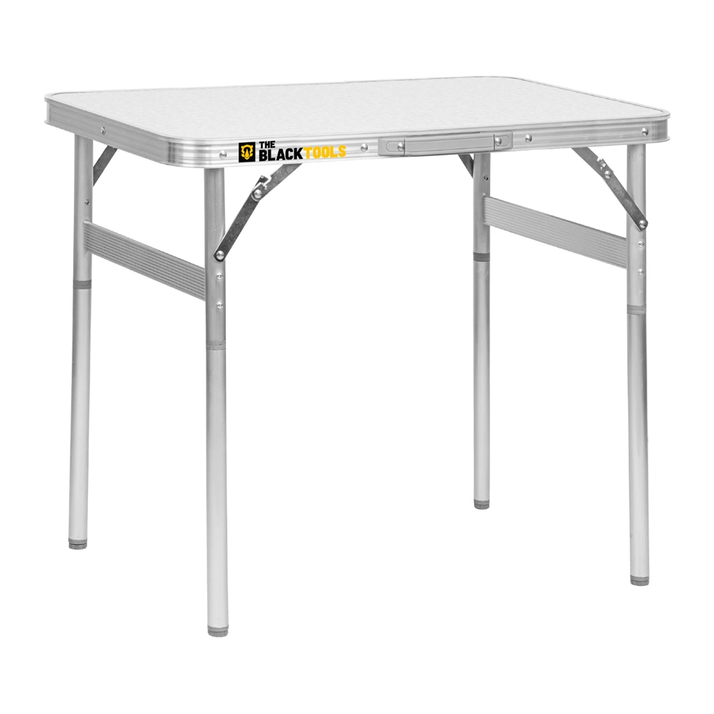 Mesa Pequena Dobrável Camping Alumínio 60x45cm Vira Maleta Cor Prateado