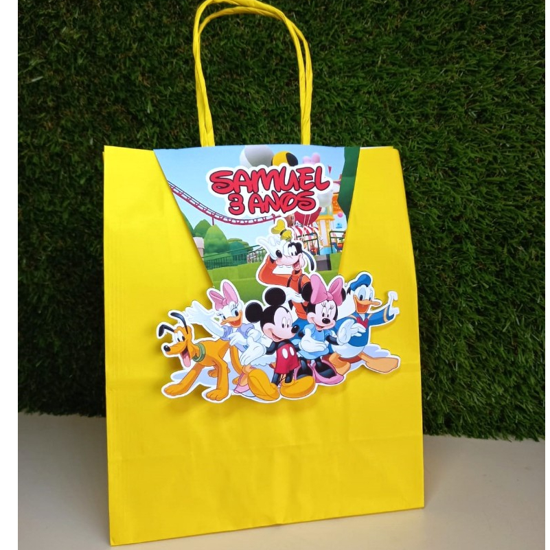 LAPELA para Sacolinha Surpresa A turma do Mickey Personalizada | Lembrancinhas | Festa | Aniversário