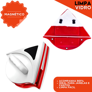 Limpador De Vidro Magnético - Dupla Face C/ Super Imã Mágico - BNVT em Oferta na Shopee