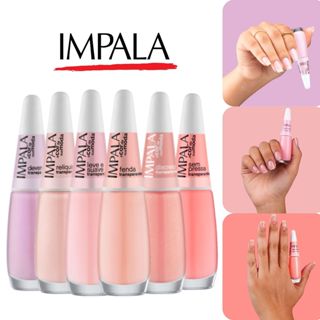 Esmaltes Impala Tons Rosados Esmaltes Atacado Efeito Transparente em Oferta na Shopee