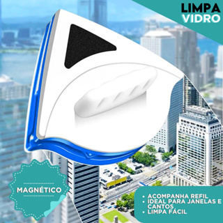 Limpa Vidro Magnético - Dupla Face C/ Super Imã Mágico | CH em Oferta na Shopee