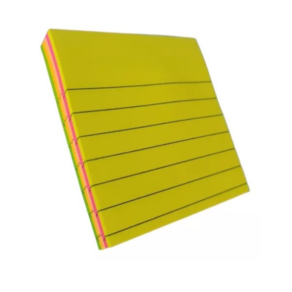 Bloco De Anotar Pequeno Com Linhas Adesivo Colante Neon