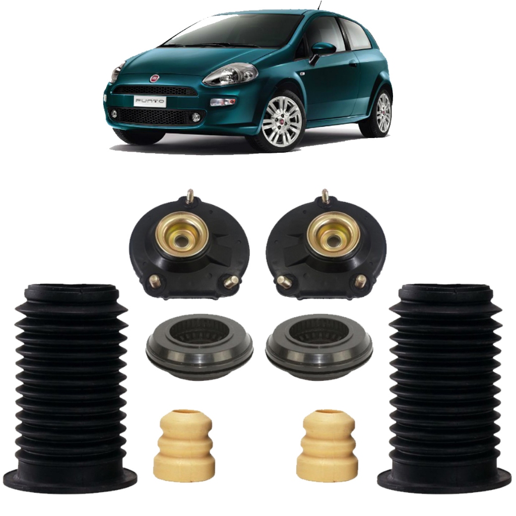 Kit Batente Coxim Coifa Par Dianteiro Fiat Punto / Linea C/ Nf