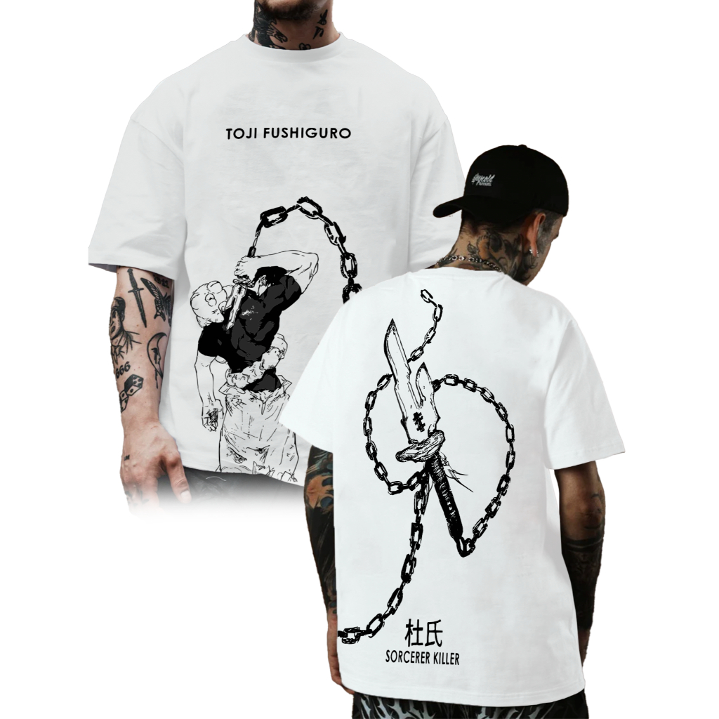 Camiseta Over Unissex Anime Toji Confortavel 100% Algodão P Sair Oversized Blusão Tecido Leve