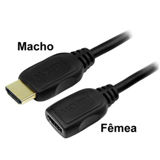 Cabo Adapdador Hdmi Macho-femea extensor Hdmi 20 cm em Oferta na Shopee
