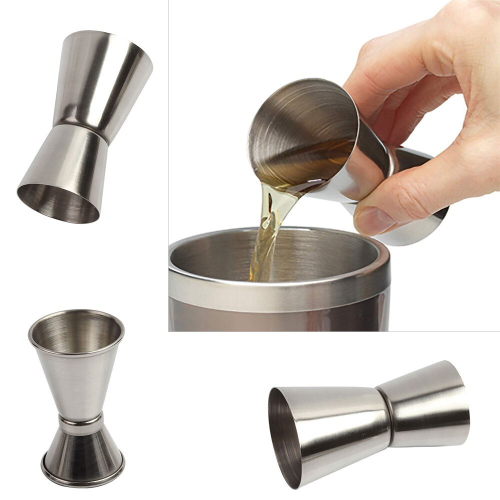 Dosador duplo 25/50 ml Aço Inox Bar Barman Drinks Profissional Medidor Líquido Cozinha em Oferta na Shopee