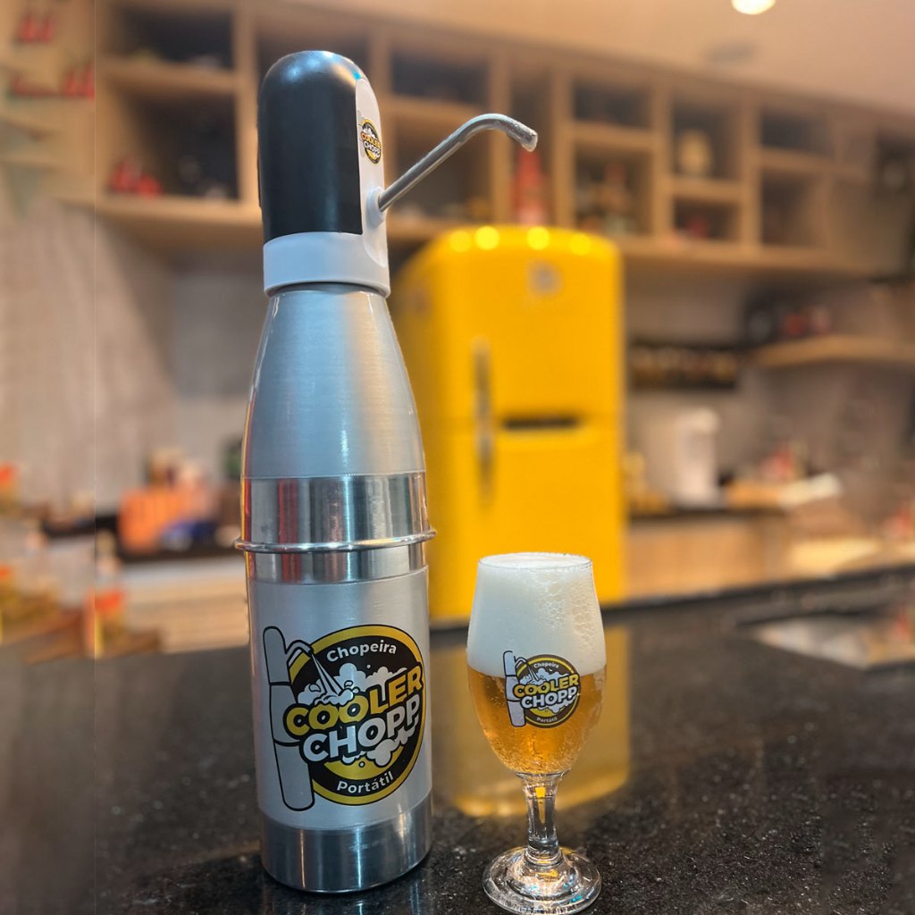 Cooler Chopp - Chopeira eletrônica portátil - Alumínio