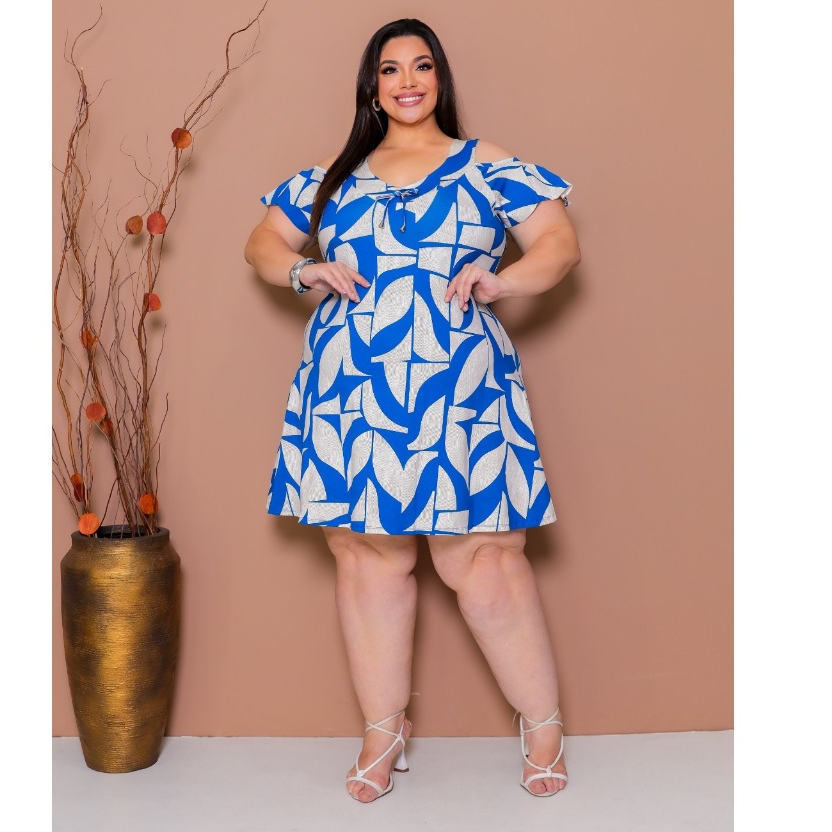VESTIDO CIGANINHA PLUS SIZE ALÇA GROSSA em Oferta na Shopee