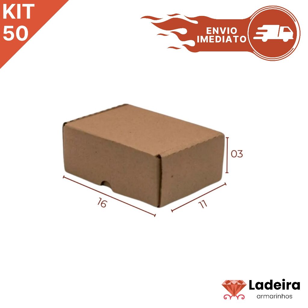 Kit 50 Caixa De Papelao Para Livros Montavel Tamanho Pequeno 16X11X03 Envio Imediato Caixa Correios
