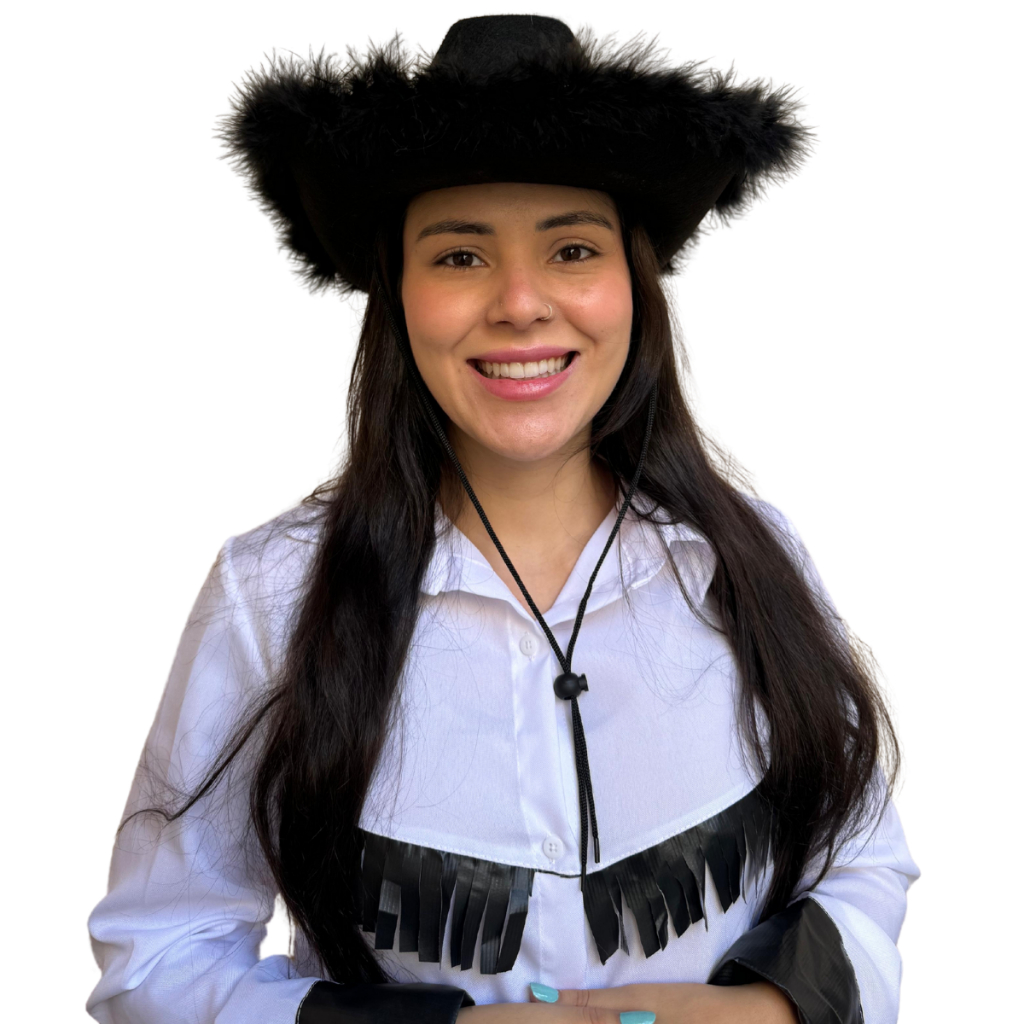 Chapéu Cowboy Luxo Com Plumas Adulto Festa Junina em Oferta na Shopee