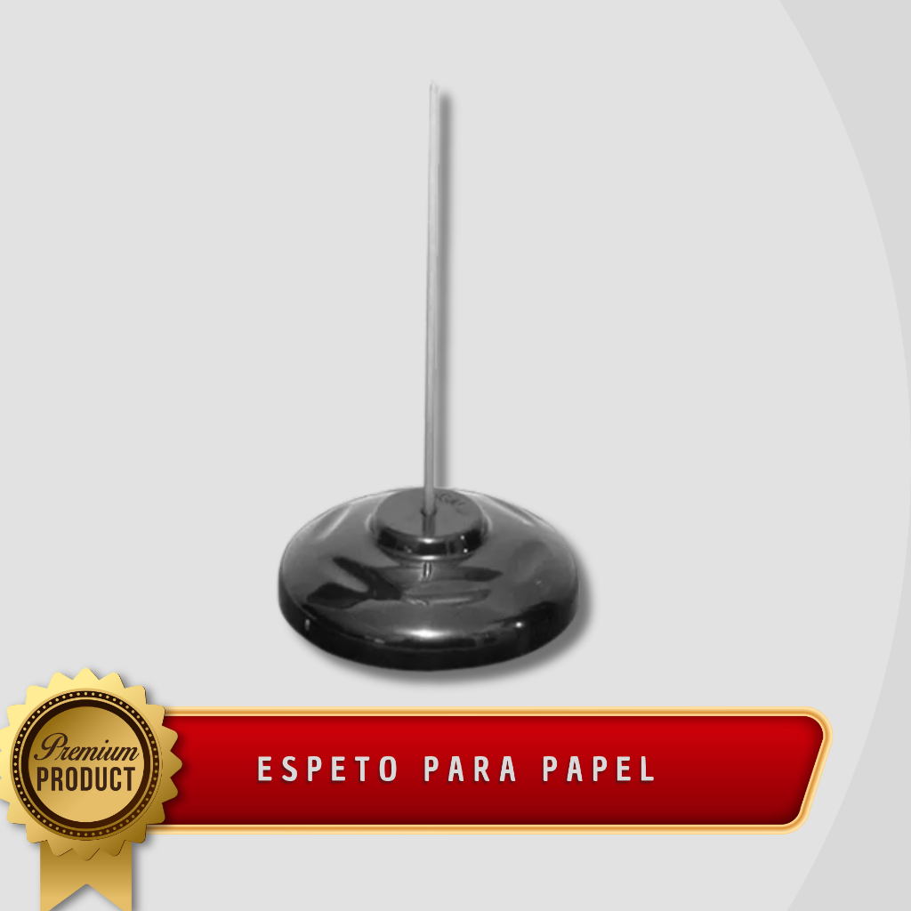 Espetos Para Papel Cor Preto e Cromado Utilidades