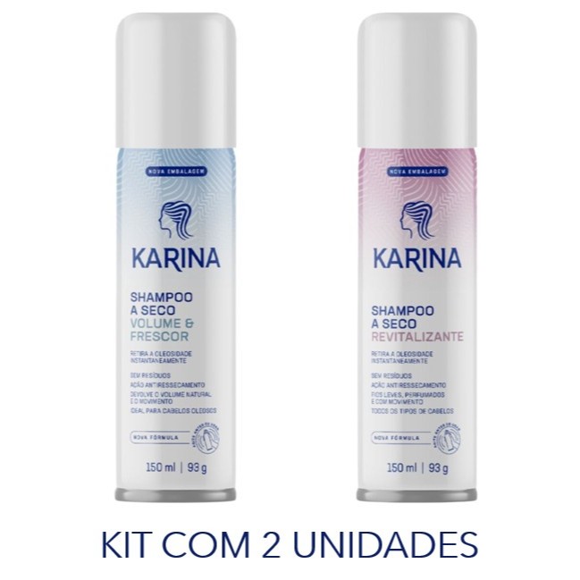 Shampoo a Seco Karina 150ml em Oferta na Shopee