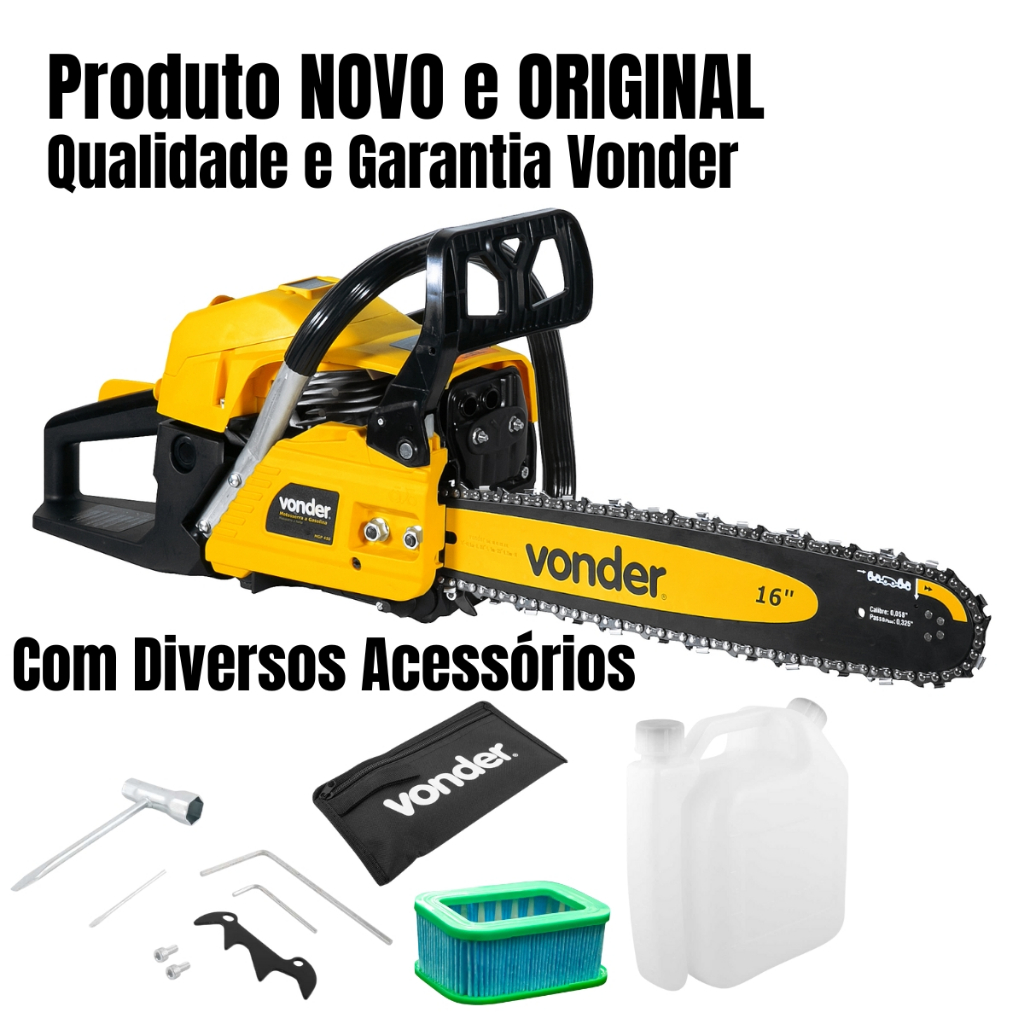 Motosserra A Gasolina Com 45,0CC 16'' 2,5Cv/Hp MGP 450 Vonder