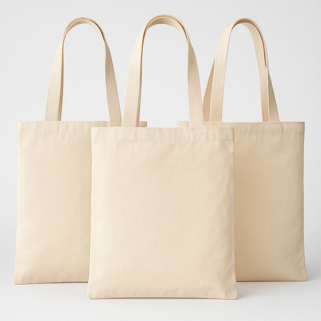 3 Ecobags Lisas Algodão Cru Bolsa Sacola Ecológica Grande  40x35 Bolsa Praia REC store