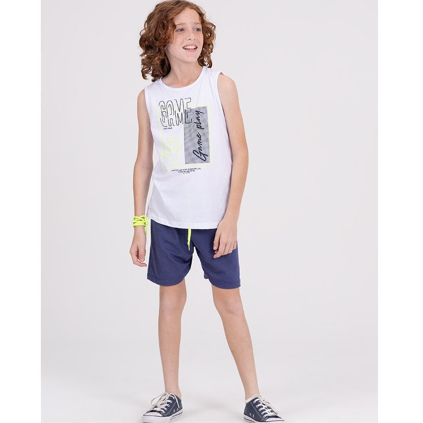 Conjunto Regata Infantil Web Game Branco