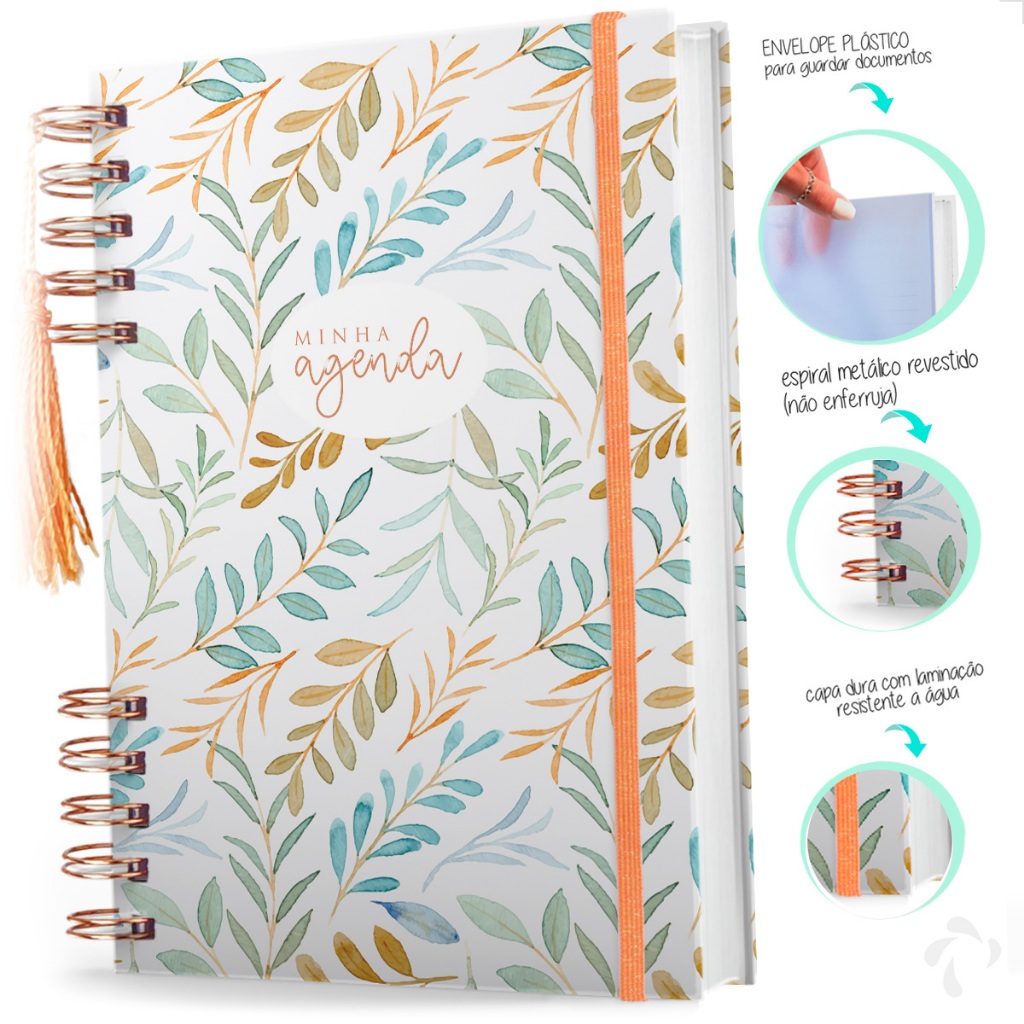 Agenda Permanente Good Vibes - Organize Sua Rotina C/ Estilo e Qualidade
