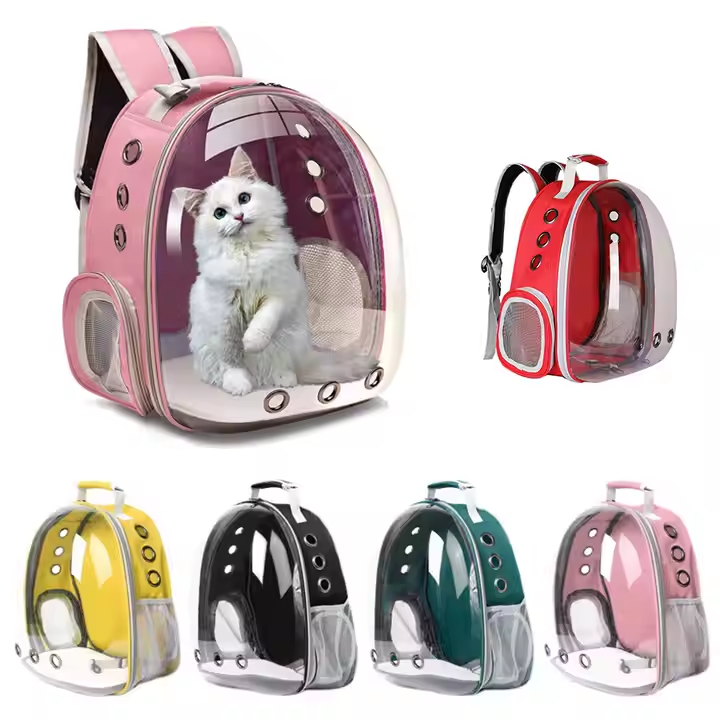 Mochila Reforçada Bolsa Pet Visão Panorâmica Mochila Pet Cães e Gatos Animais Transparente Saida Ar