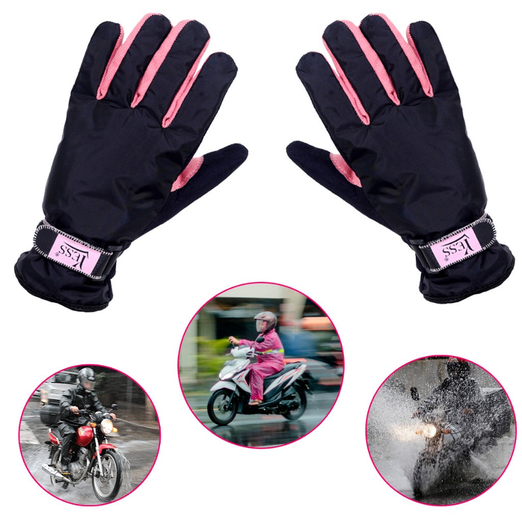 Luva feminina impermeavel Motociclista Para Frio Moto Motoqueira motogirls forrada detalhe...