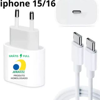 "ORIGINAL" Carregador 35w Completo Iphone 15 15 pro 15 pro max iphone 16 Adaptador Caixinha Tomada Fonte 35 + Cabo 35W