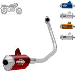 Escapamento Gemoto Racing 3 Trioval [Curva Cromada] Cbx 250 Twister