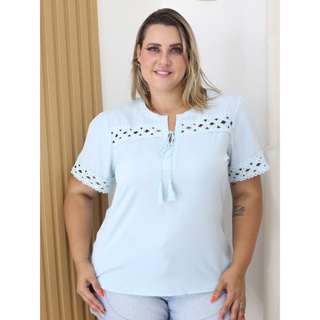 KB54322 BLUSA FEMININA LISA PLUS SIZE LANÇAMENTO 2025 em Oferta na Shopee