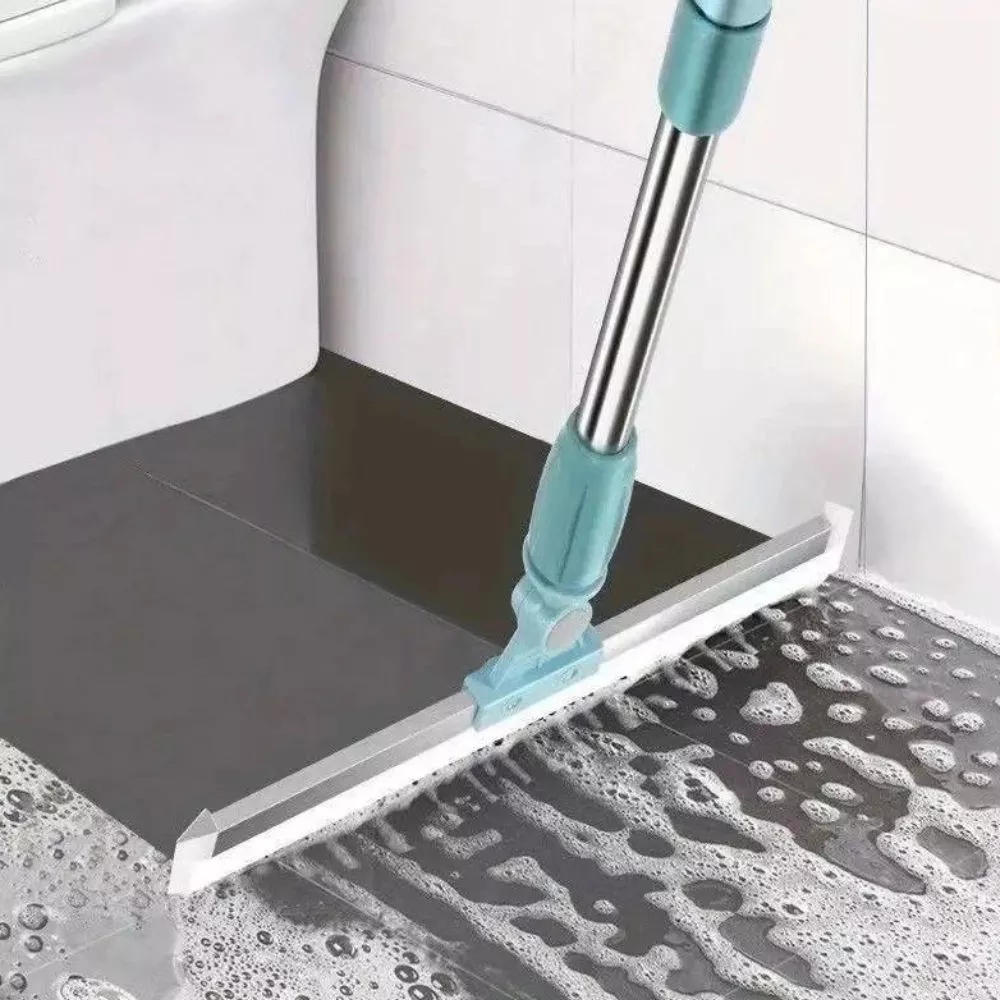 Rodo de Silicone Para Limpeza de Piso Vidros Com Gancho Secos e Molhados Uso Duplo Vassoura Mágica
