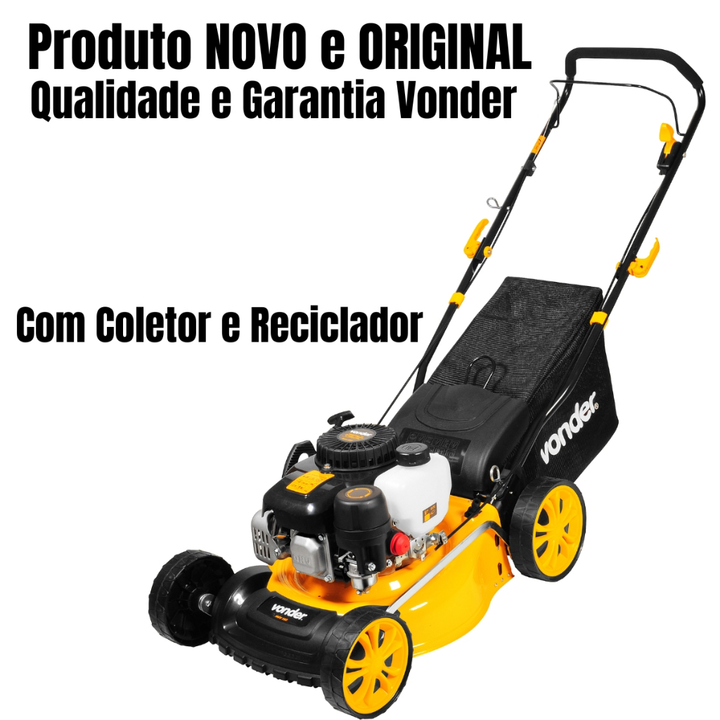 Maquina De Cortar Grama A Gasolina Com 2,0HP 16" MGV162 Vonder Motor OHV 4 Tempos