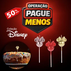 Vela De Aniversario Minnie 11,5cm (Disney) Festa Temática Minnie Colorida 360° Silver Festa