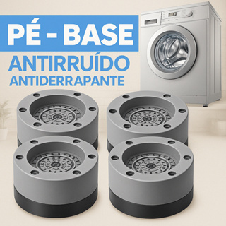 Suporte AntiVibração Almofada Pé Nivelador de Borracha Pezinho Máquina Lavar Móveis AntiRuído em Oferta na Shopee