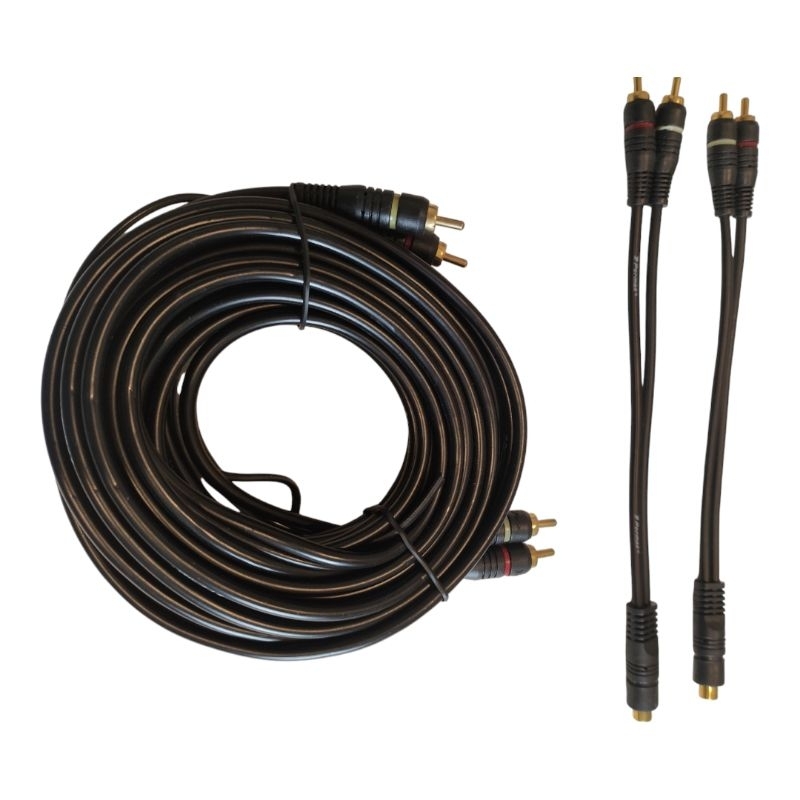 Cabo Som Automotivo Rca 5 Metros + 2 Cabos Y Carro P/modulo Bob — imagem 2 de 2