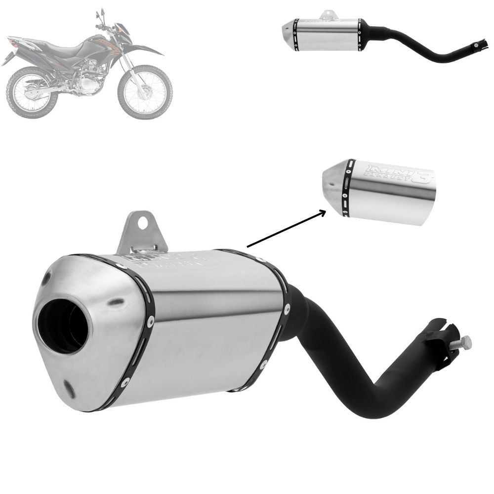 Ponteira Escapamento Escape Moto Pro Tork Mini 3 Stamp Bros 150 2009 2010 2011 2012 em Oferta na Shopee