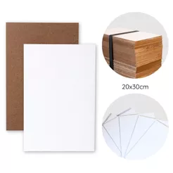 Kit Placa de MDF Branco 20x30cm ideal para artesanato, decoração Kit 10/20/50
