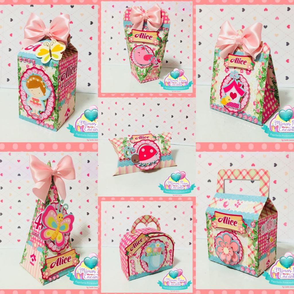 Caixas Personalizadas Jardim Encantado – Lembrancinha / Aniversário