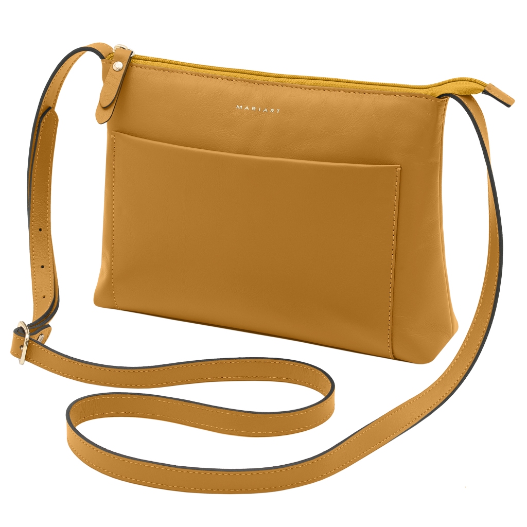 Bolsa Feminina Transversal de Couro Bovino Legítimo Mariart Tacacá