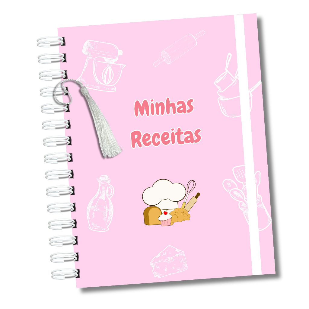 Caderno de Receitas Culinária Receitas Práticas Caseiras Presentes Mães Avós Amigas Aniversários