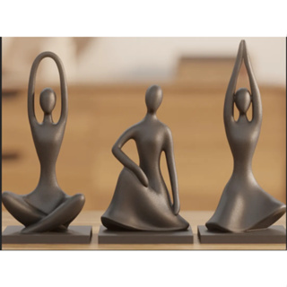 Decoração Sala Esculturas Abstratas Modernas - Harmony Pose Trio em Oferta na Shopee