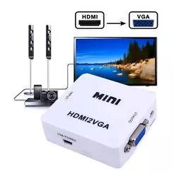 Adaptador Conversor de Video HDMI Para VGA Mini HDMI2VGA 1080p Plug & Play