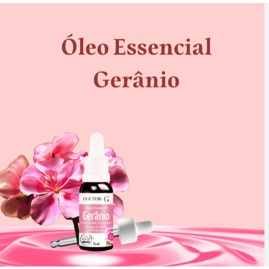 oleo essencial de geranio 100% Puro 15ml doctor-g em Oferta na Shopee