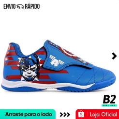 Chuteira Futsal Dray Marvel Original Sem Cadarço Infantil Original Com Nota Fiscal e Garantia