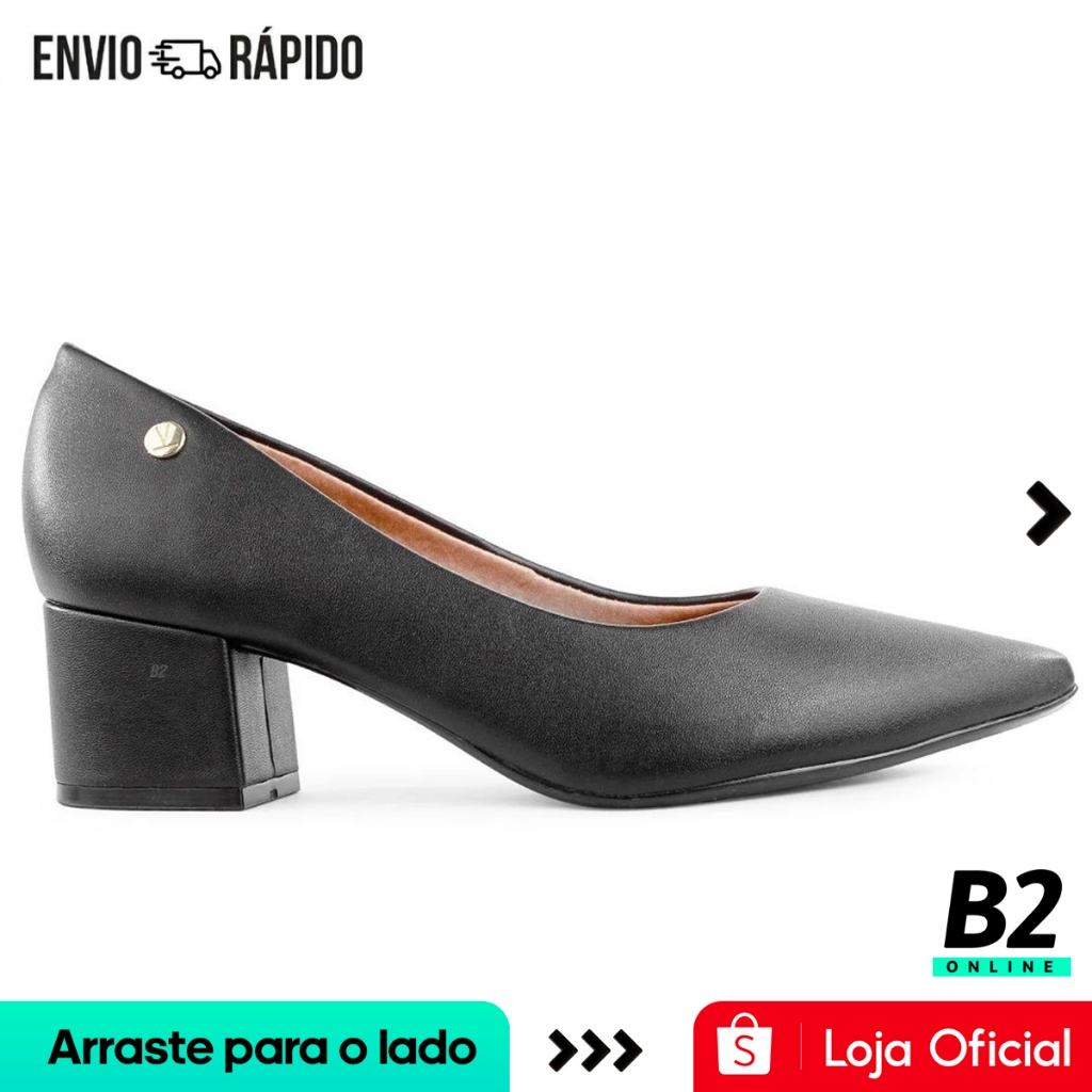 Scarpin Vizzano Salto Médio Bico Fino Feminino Original Com Nota Fiscal e Garantia em Oferta na Shopee